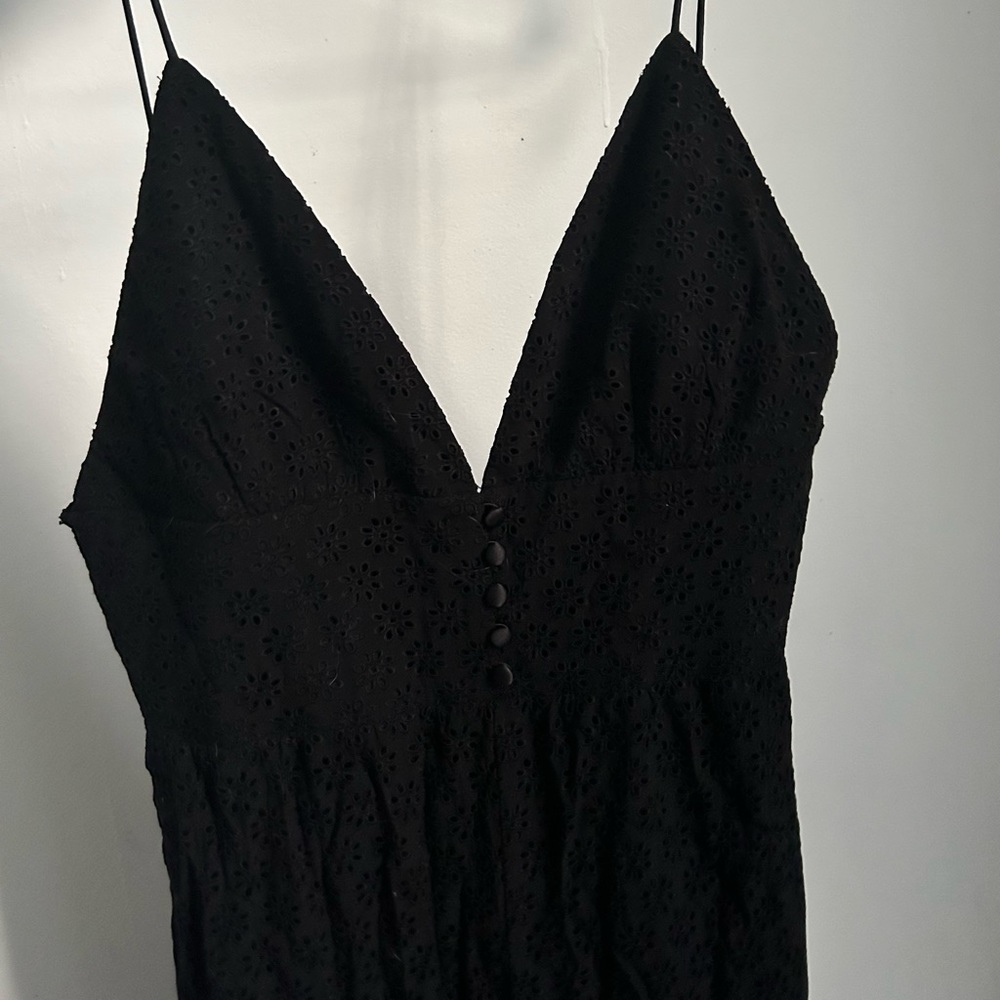 Alice + Olivia strap maxi romper black